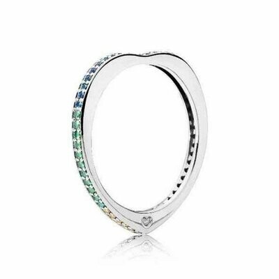 ANILLO PANDORA ARCO DE AMOR MULTICOLOR