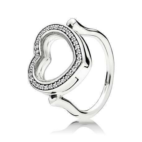 Anillo PANDORA  Locket  Corazón Brillante.