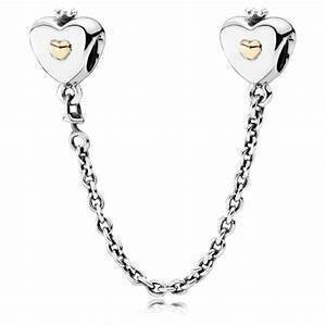 CHARM PANDORA Cadena de seguridad de corazón y corona