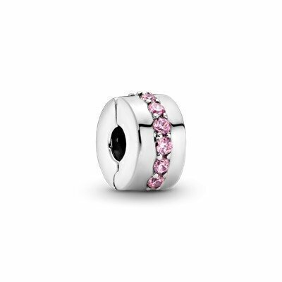 CHARM PANDORA Clip en plata de ley Hilo Luminoso rosa