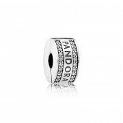 CHARM PANDORA Clip en plata de ley Logo Pandora