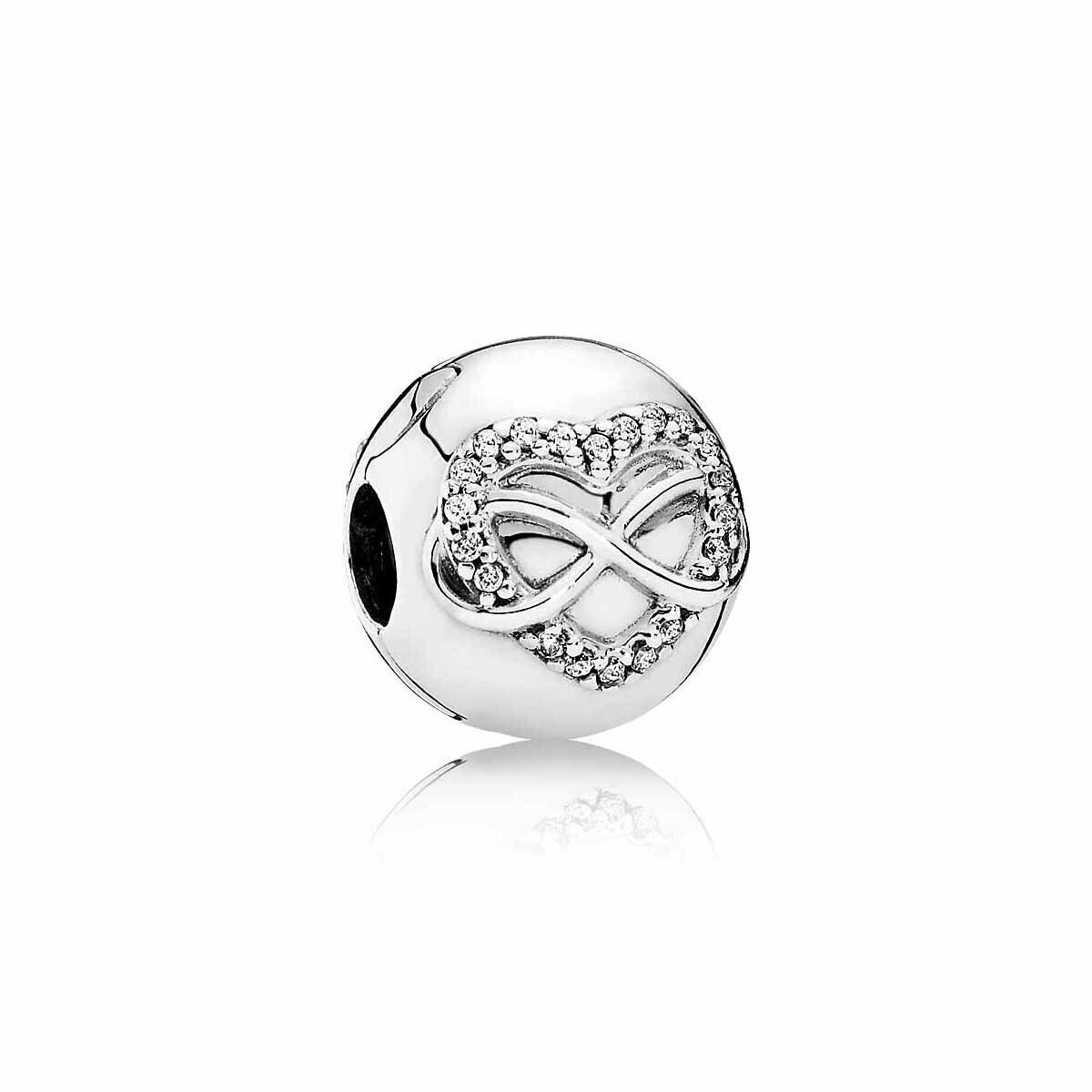 CHARM Pandora  Clip  plata Corazón Infinito
