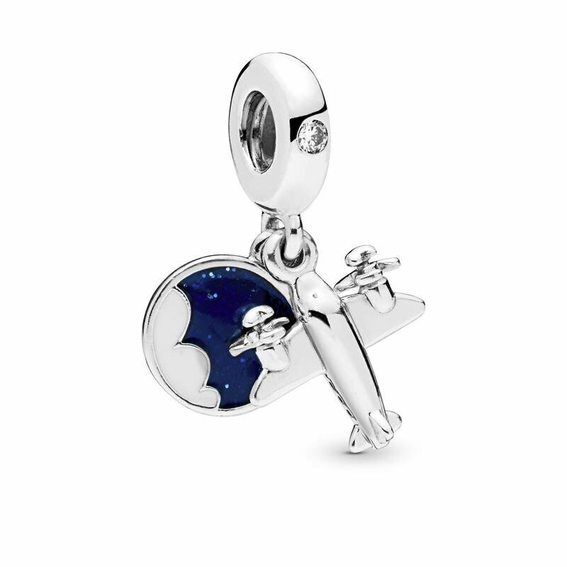 Charm PANDORA  colgante en plata de ley Avioneta