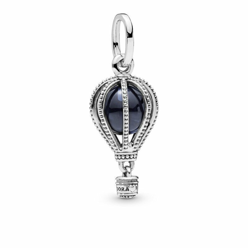 Charm  PANDORA colgante en plata de ley Globo Aerostático Azul