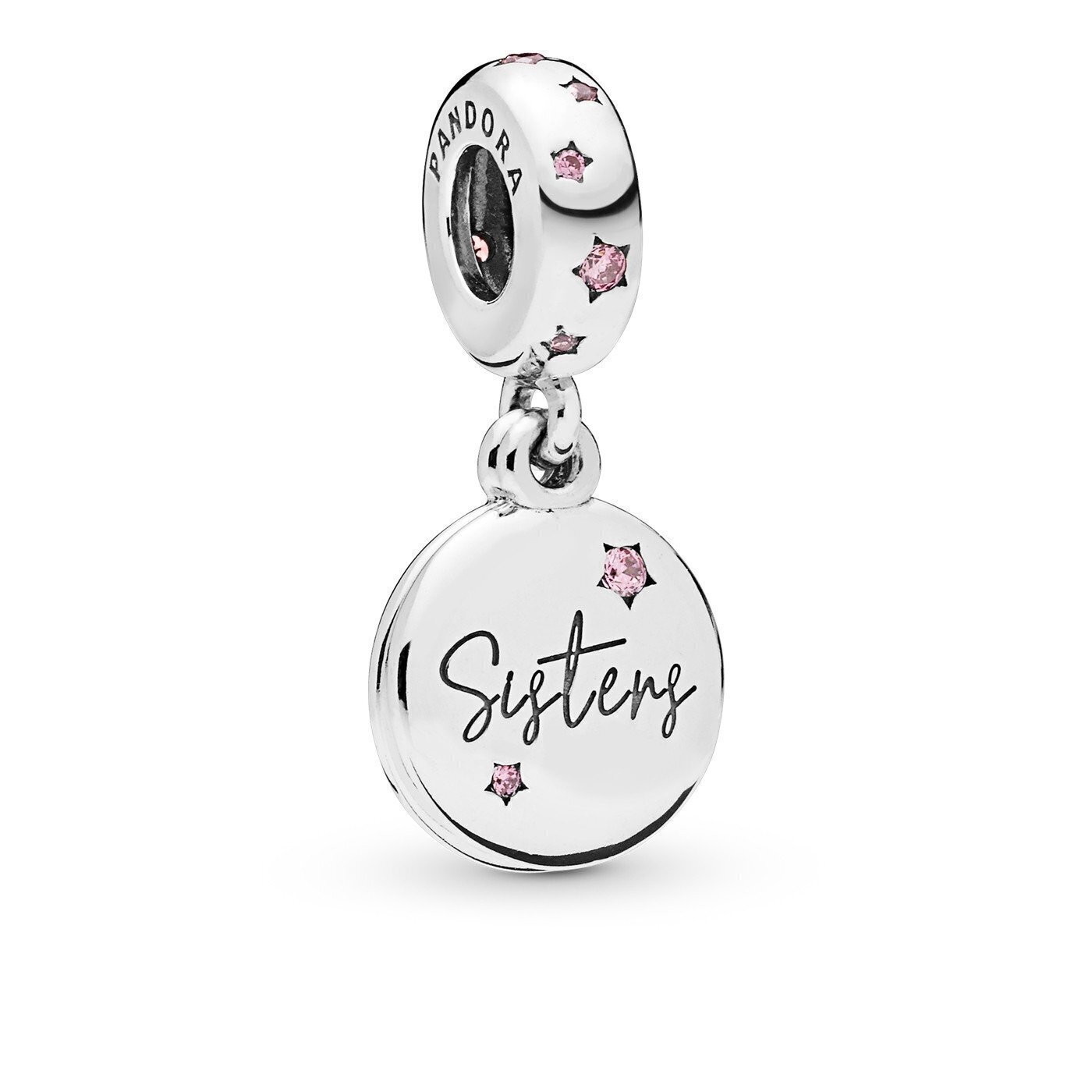 CHARM PANDORA colgante en plata de ley Hermanas Para Siempre