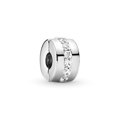CHARM PANDORA  de Clip Fila Brillante Transparente