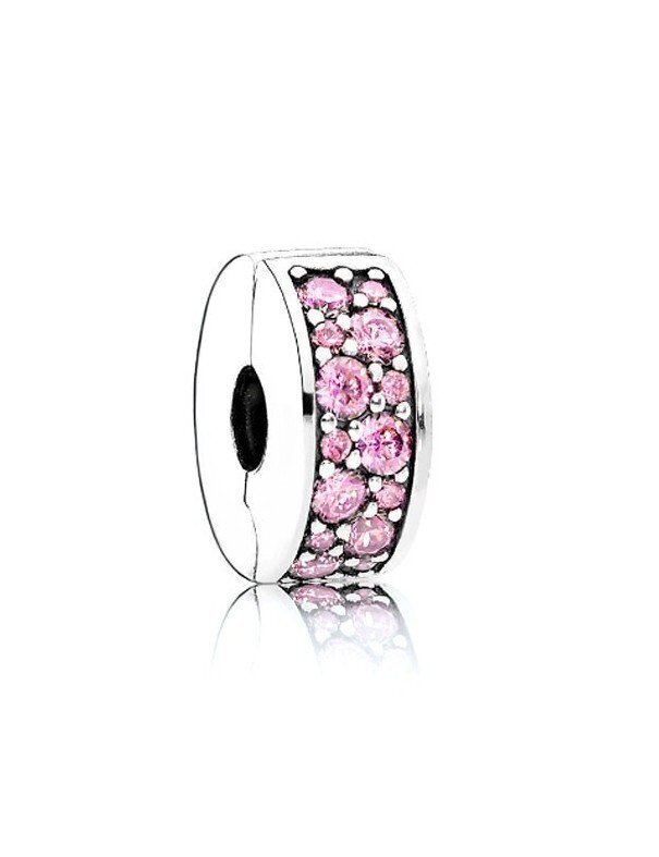 CHARM PANDORA de Clip Pavé Rosa