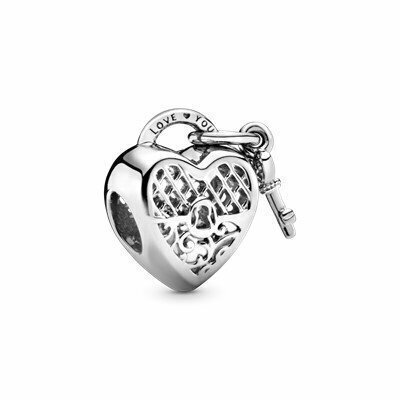 Charm  PANDORA en plata de ley Ama tu Promesa
