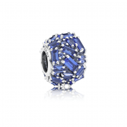 Charm PANDORA  en plata de ley Brillo Delicado Azul