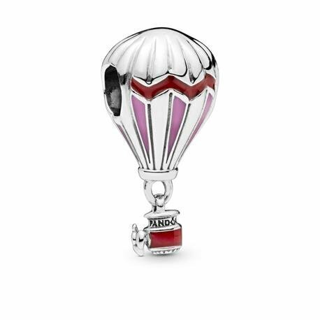 Charm PANDORA en plata de ley Globo Aerostático Rojo