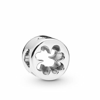 Charm PANDORA  en plata de ley Trébol en filigrana