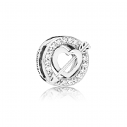 Charm PANDORA  Reflexions en plata de ley Corazón y Flecha Asimétricos