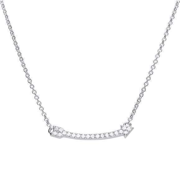 COLLAR DIAMONFIRE flecha de plata y circonitas en pave