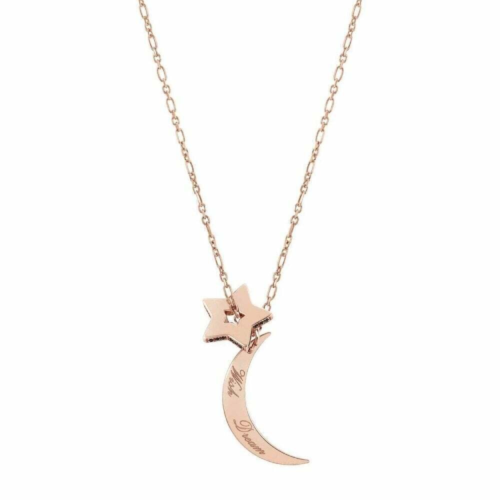 Collar  Nomination  Essentials de plata esterlina con estrella de circonitas y oro rosa