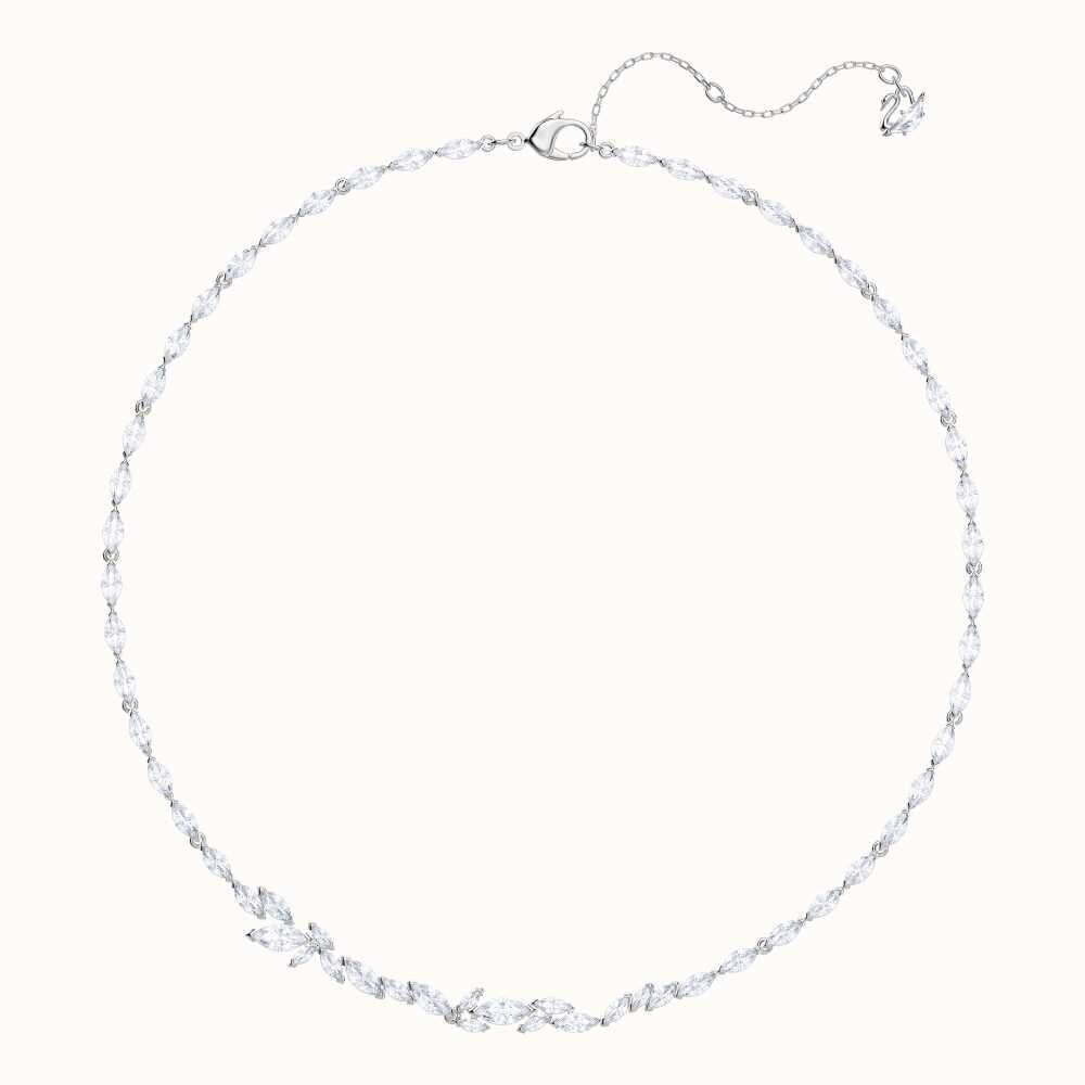 Collar SWAROVSKI  Louison, blanco, Baño de Rodio