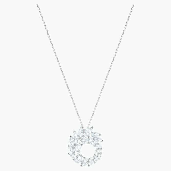 COLLAR SWAROVSKI
 LOUISON, BLANCO, BAÑO DE RODIO