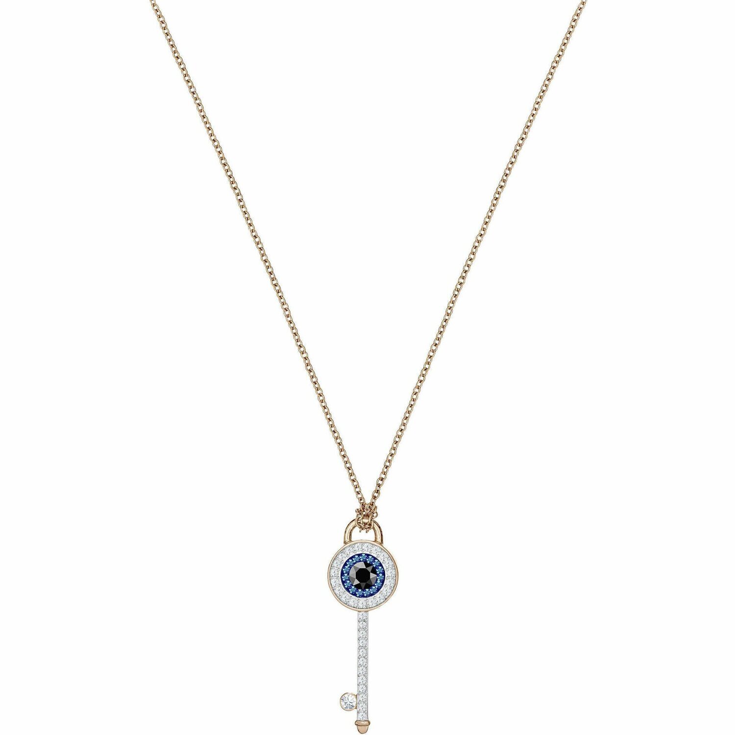 Collar Swarovski Symbolic Evil Eye, multicolor, Baño en tono Oro Rosa