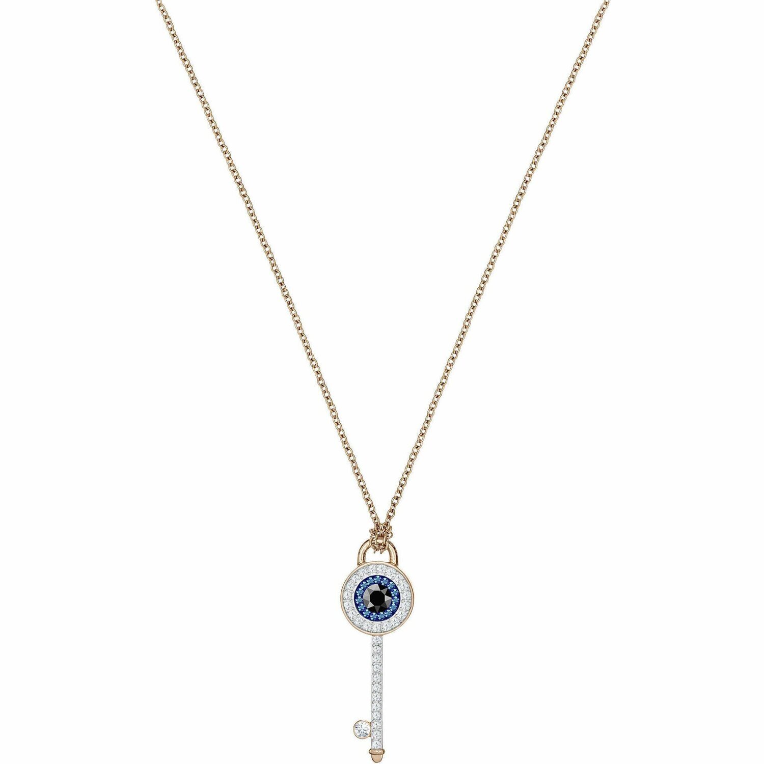 Collar Swarovski Symbolic Evil Eye, multicolor, Baño en tono Oro Rosa