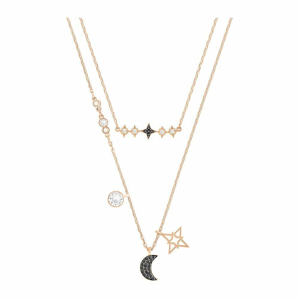 collar Swarovski Symbolic Moon, multicolor, Combinación de acabados metálicos