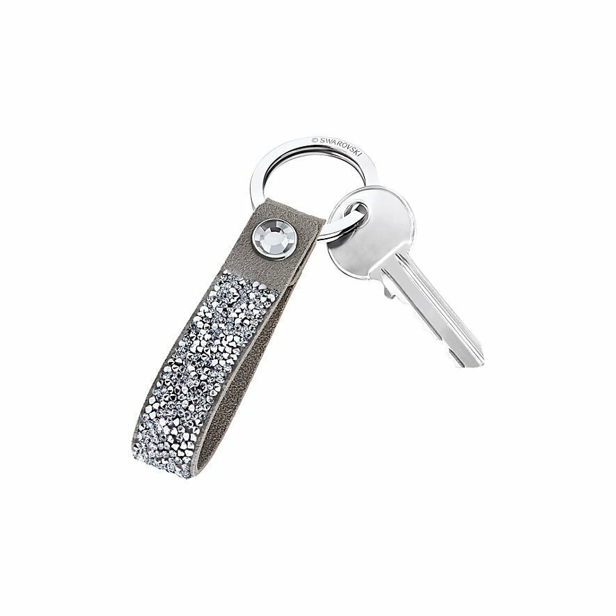 Llavero swarovski  Glam Rock, gris, acero inoxidable
