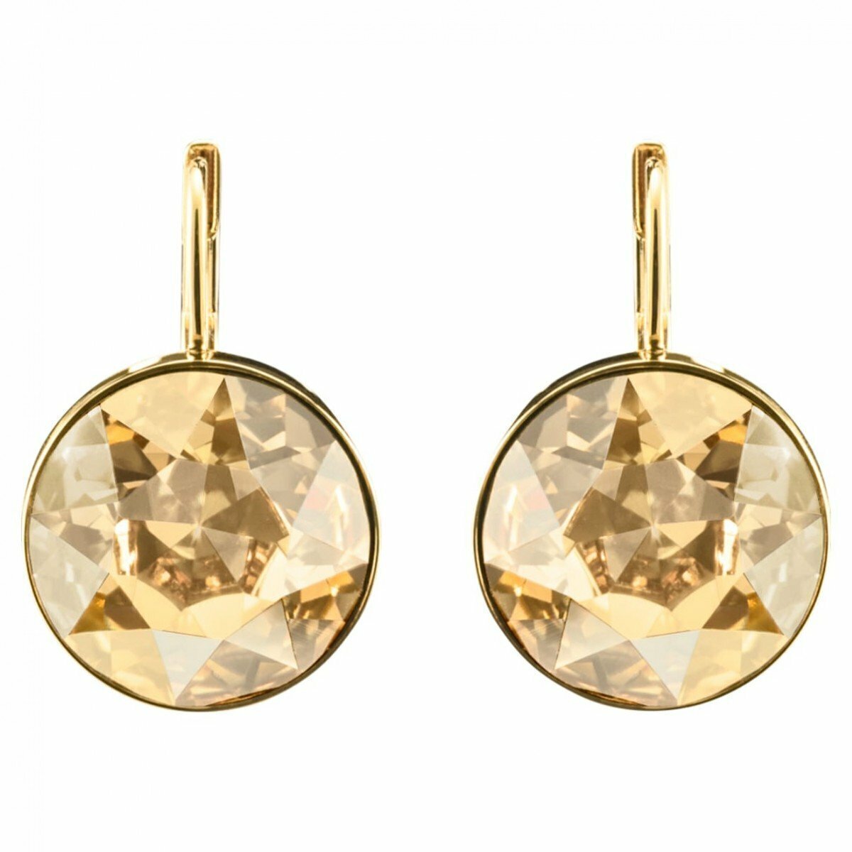 Pendientes SWAROSVKI Bella, tono dorado, baño tono oro