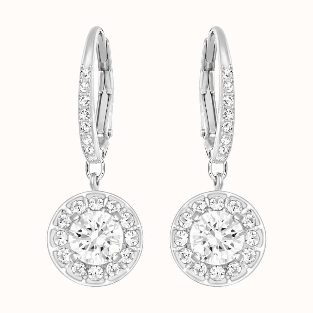 Pendientes  SWAROVSKI Angelic, blanco, Baño de Rodio
