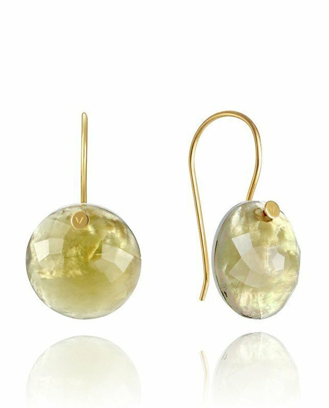 Pendientes Viceroy Mujer Plata Dorados Piedra Marrón