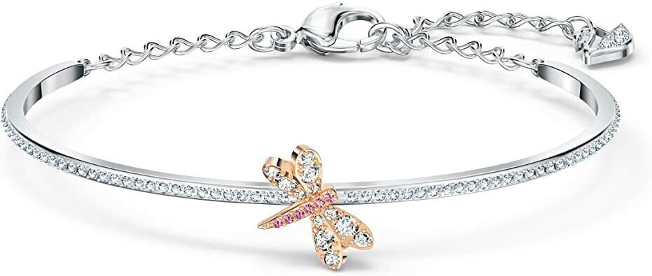 PULSERA SWAROVSKI  ETERNAL FLOWER, ROSA, COMBINACIÓN DE ACABADOS METÁLICOS