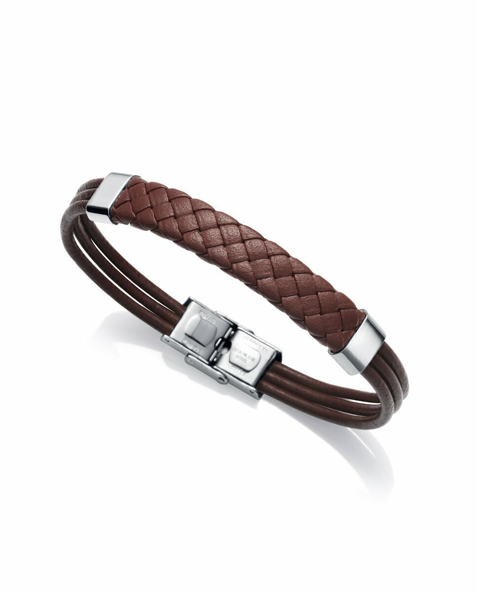 Pulsera  Viceroy Magnum de piel color marrón