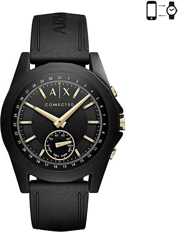 Reloj armani  inteligente híbrido en cuero negro Connected  de Armani Exchange