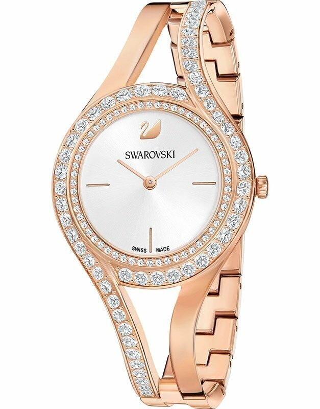 Reloj  SWAROVSKI Eternal, Brazalete de metal, blanco, PVD en tono Oro Rosa