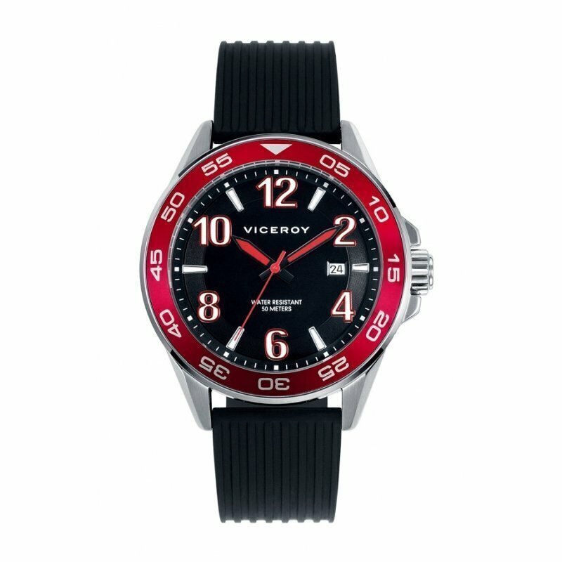 Reloj Viceroy De Hombre Con Correa Caucho Negra