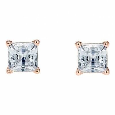 Pendientes SWAROVSKI Attract, blanco, baño tono oro rosa Pendientes SWAROVSKI Attract, blanco, baño tono oro rosa