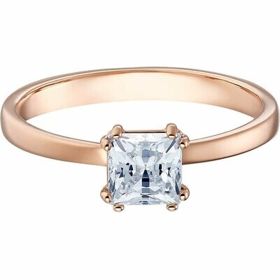 Anillo Swarovski  con motivo Attract, blanco, Baño en tono Oro Rosa