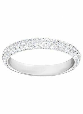 Anillo Swarovski, blanco, Baño de Rodio