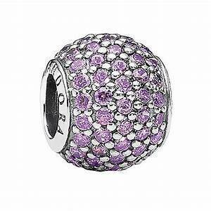 CHARM Pandora  Púrpura Pave Luces