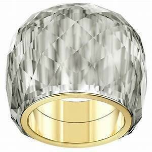 Anillo Swarovski Nirvana, gris, PVD en tono oro