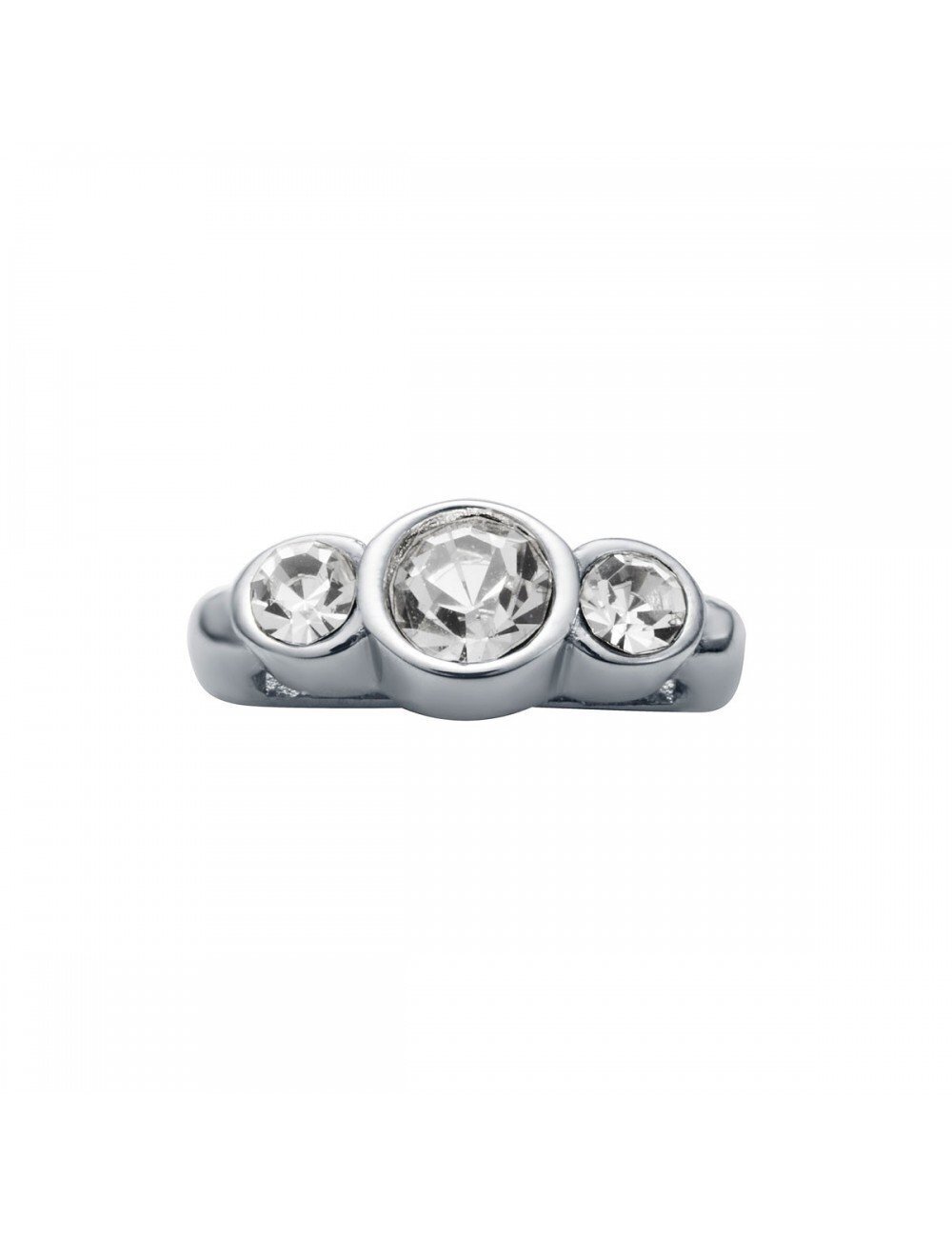 ​Steel Viceroy motif with three zircons