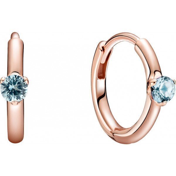 PENDIENTES PANDORA  aro Solitario Azul Claro