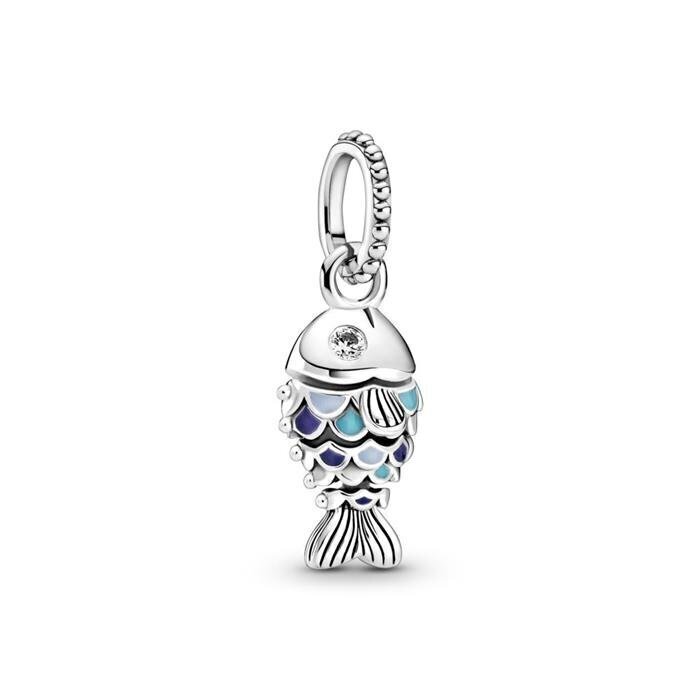 CHARM PANDORA Colgante Pez Escamas Azules