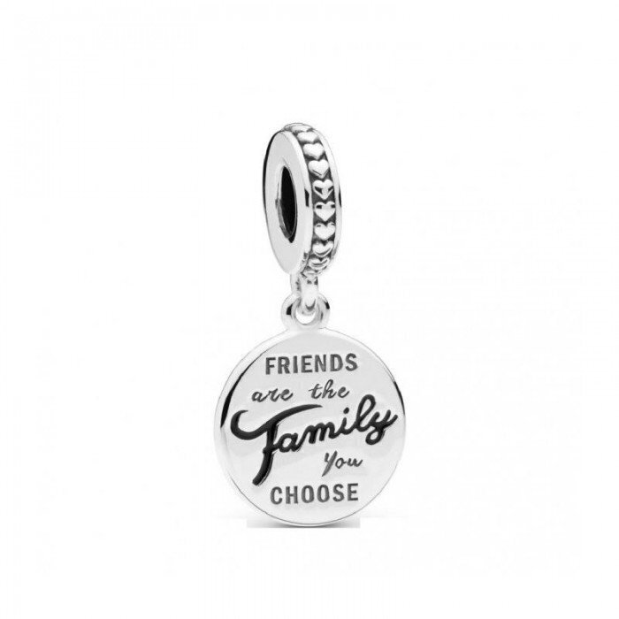 CHARM PANDORA  colgante en plata de ley Los Amigos Son Familia