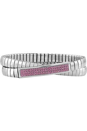 DOUBLE EXPANDABLE NOMINATION BRACELET WITH PINK ZIRCONS