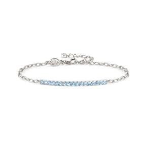 Women's Nomination Lovelight Bracelet Silver and Blue Zircons