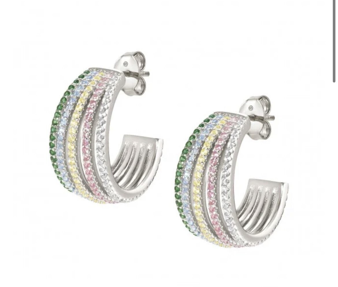 NOMINATION LOVELIGHT EARRINGS IN SILVER AND ZIRCONIA