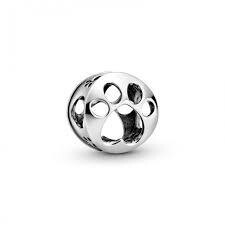 Charm Pandora  en filigrana plata Huella