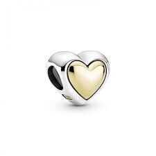 Charm Pandora Corazón Cúpula Dorada