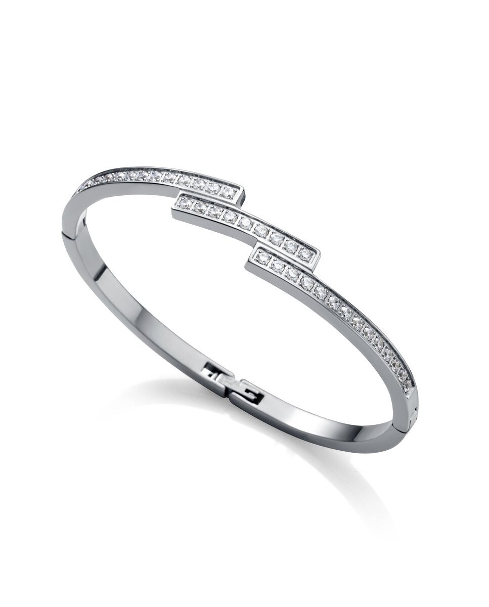 ​Pulsera Viceroy Chic de acero con tres tiras engastadas con circonitas