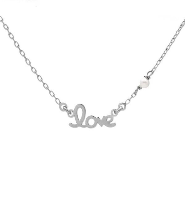 VICTORIA CRUZ Collar love perlas de Me Enamora de plata