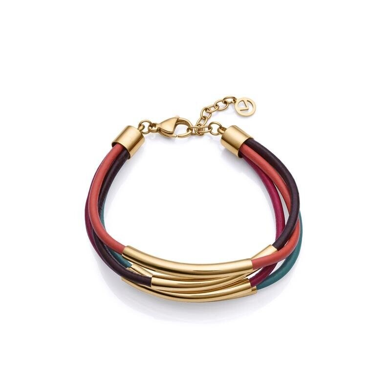 Pulsera Viceroy Fashion Air Piel Multicolor y Acero Baño Oro