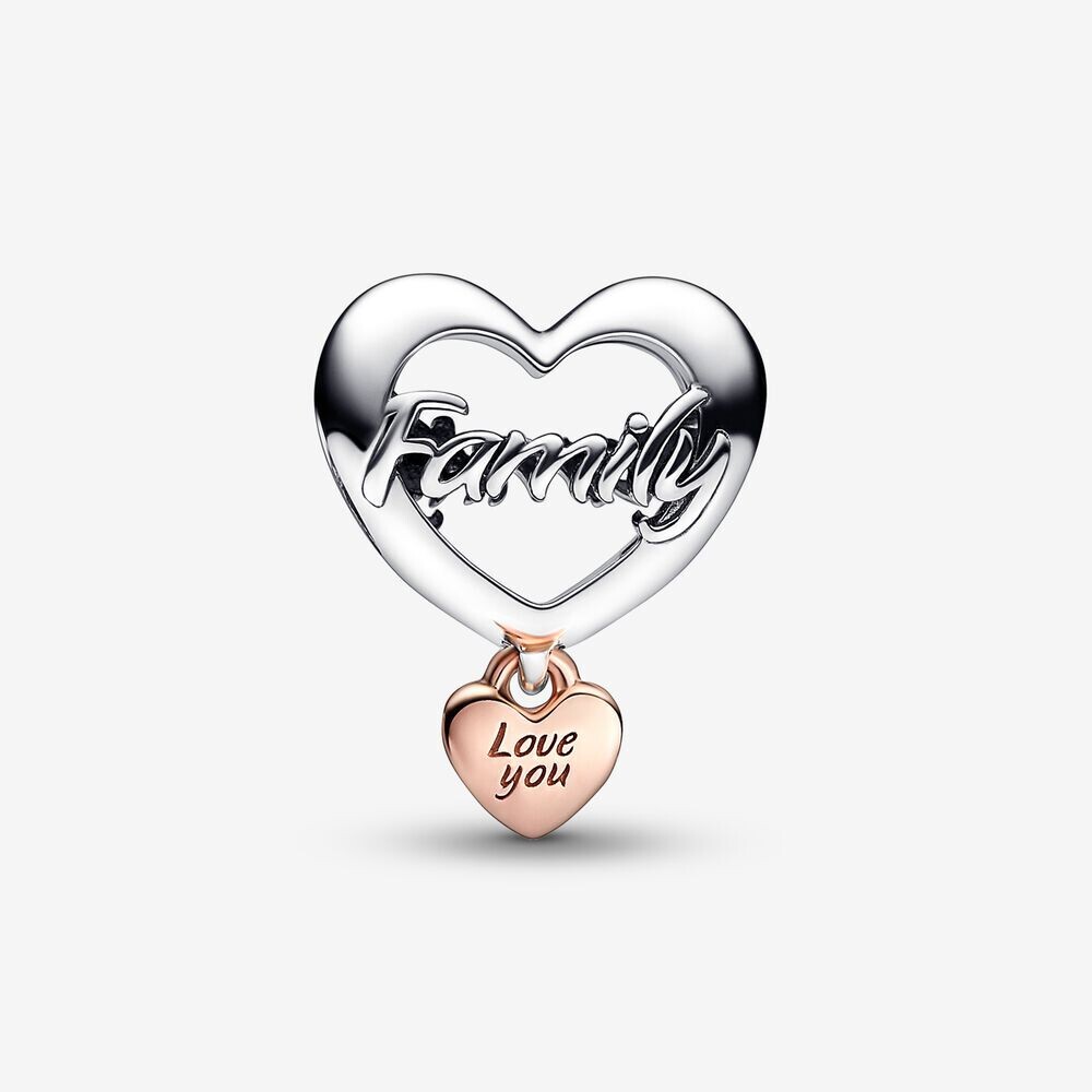 Charm Pandora  Corazón Te Quiero Familia